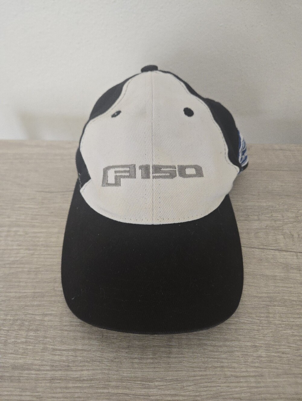 Ford F150 Black and White Adjustable Velcro Hat Cap Racing Cotton
